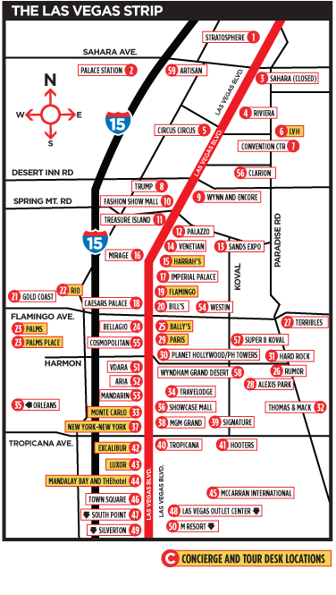 Las Vegas map